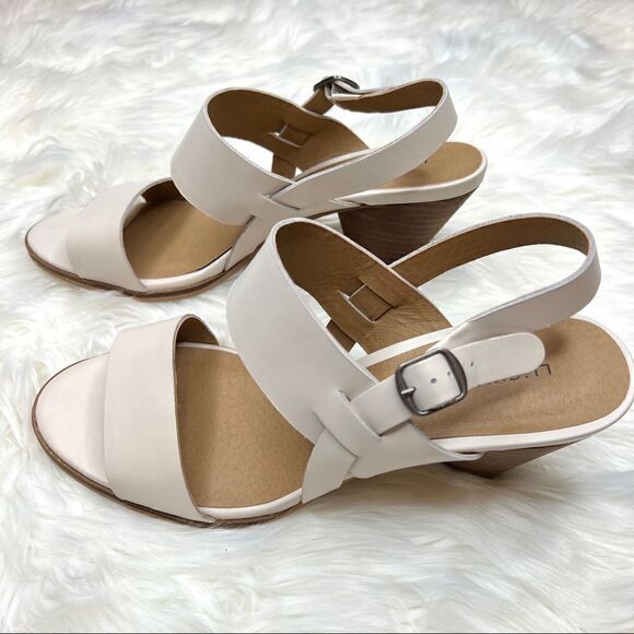 Lucky Brand Vaneesha stacked heel sandal 10 leather Boho Inspired - Picture 6 of 15